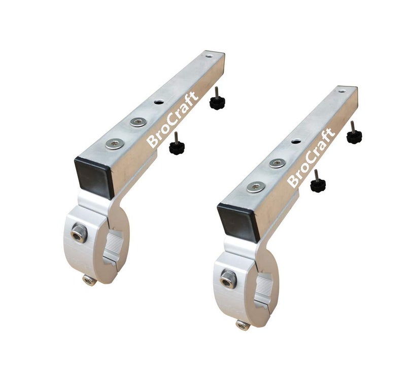 Brocraft Pontoon Grill Bracket/Boat Rail Mount Grill Bracket/BBQ Dual Extended Horizontal Rail Mounts - Image 1
